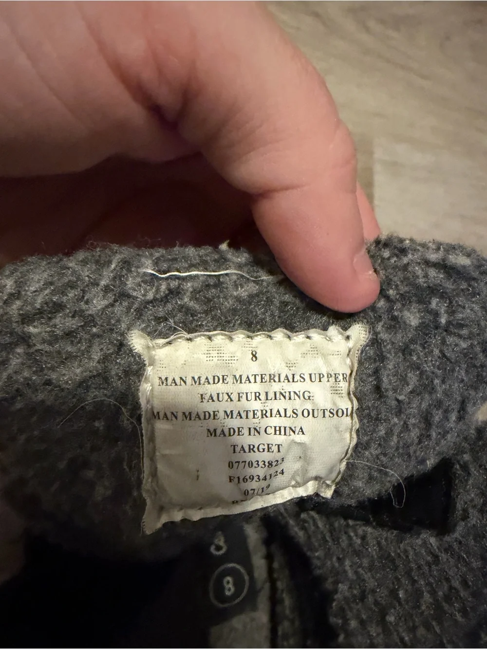 Cat & Jack Black Kids' Snow Boots with Grey Lining